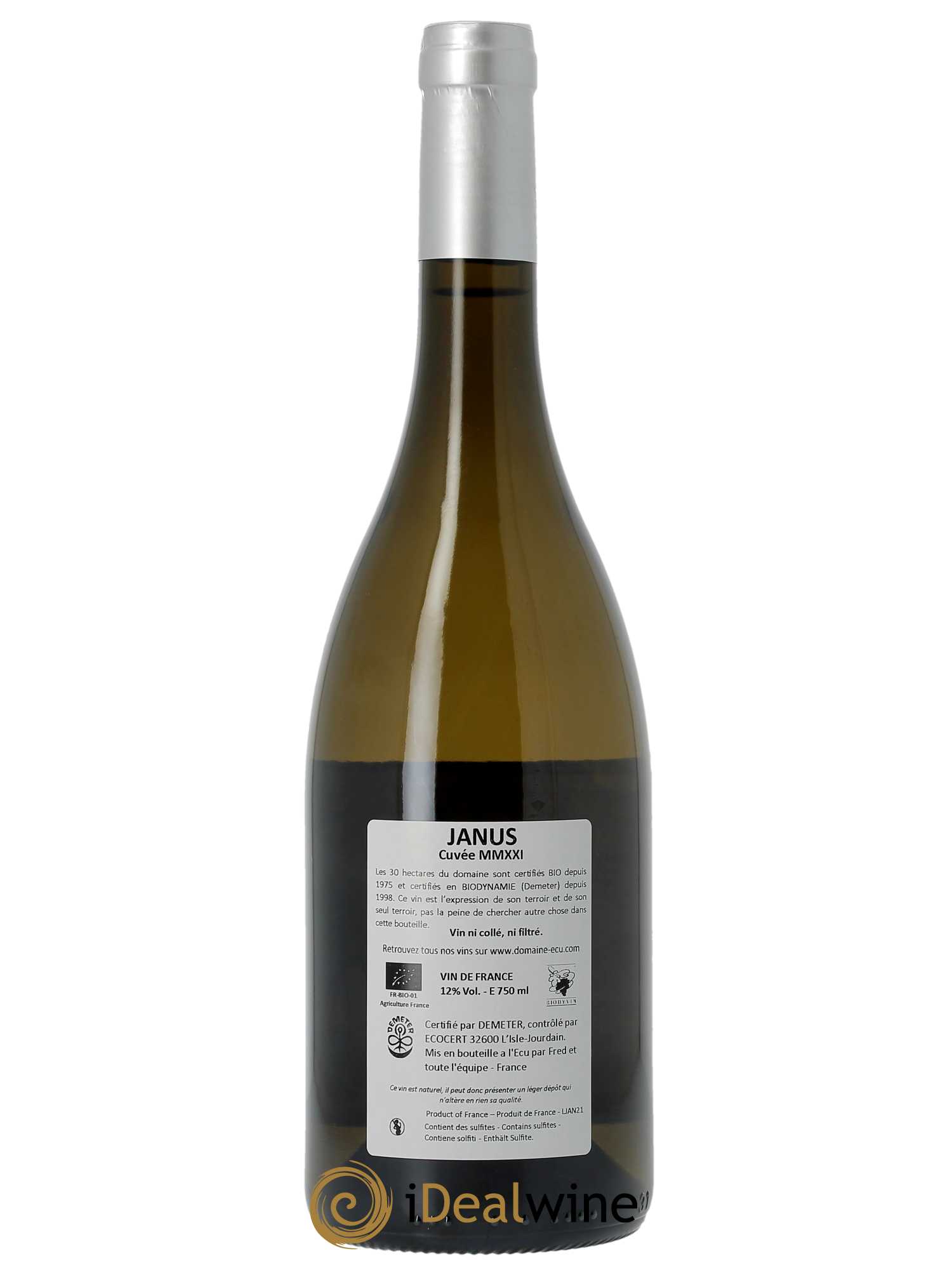 Vin de France Janus Domaine de L'Ecu  2021 - Lot de 1 Bouteille