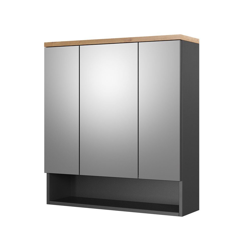 Vicco Spiegelschrank Badspiegel Badschrank EDEN Anthrazit / Artisan