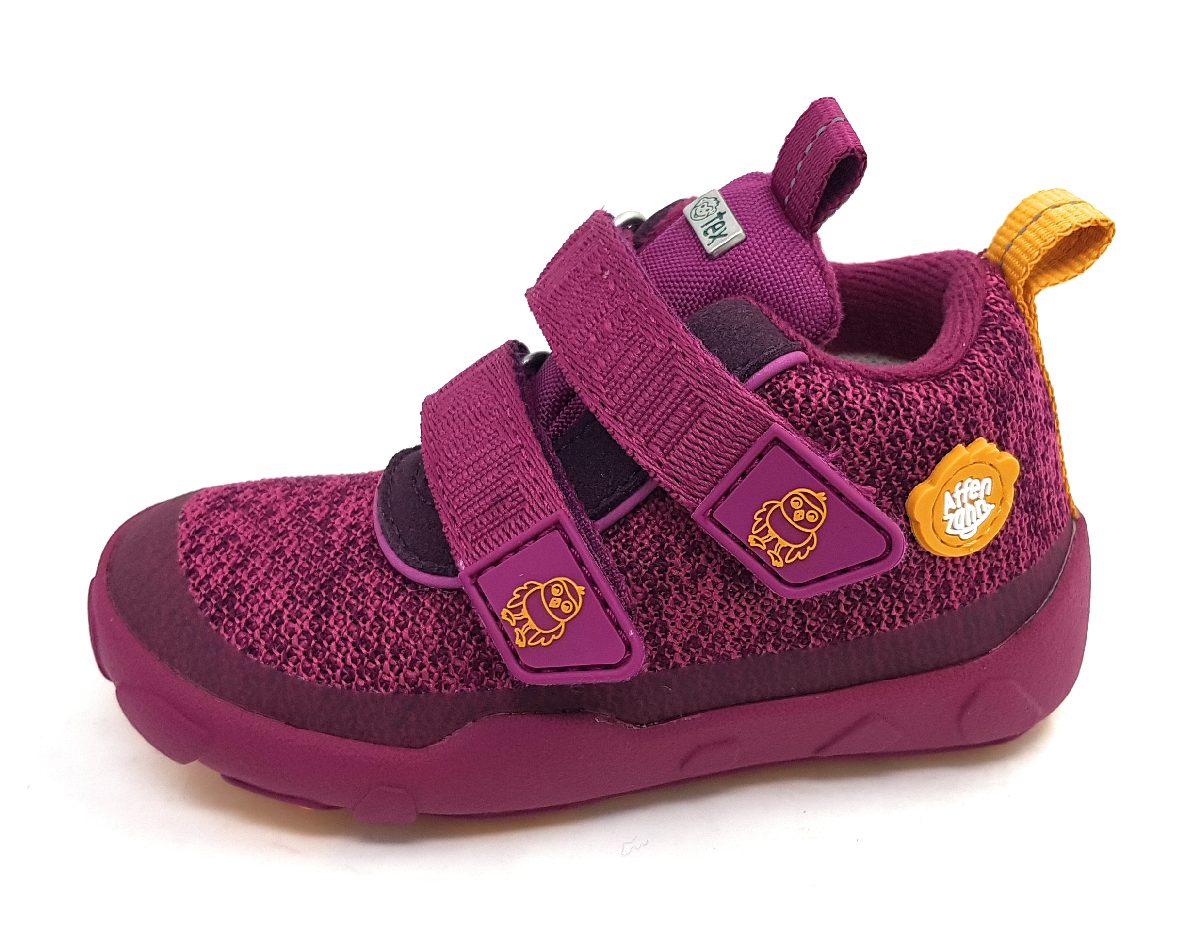 Affenzahn Low Boot Knit Happy Bird 00844-40008 Rot Berry Pink