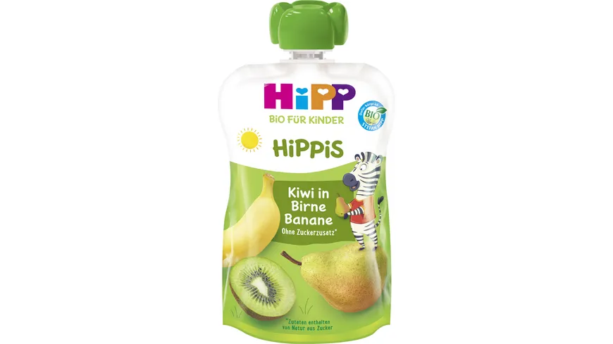 HiPP HiPPiS im Quetschbeutel: Kiwi in Birne-Banane ohne Zuckerzusatz 100 g