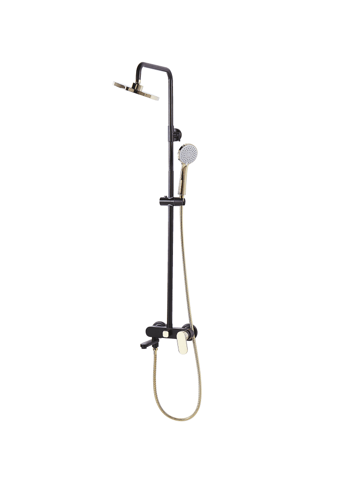 Beliani Wannenarmaturen GURARA in Schwarz/Gold - (W) 23 x (H) 83 x (L) 36 cm günstig kaufen onesize