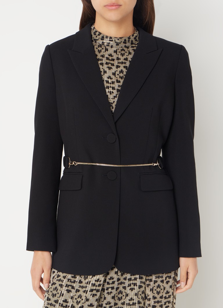 Aaiko Amilla blazer with flap pockets and belt
