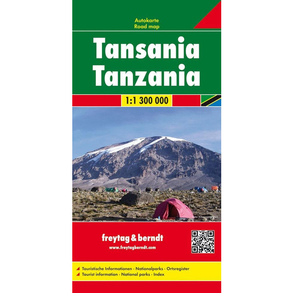 Tansania 1 : 1 300 000 - Straßenkarte
