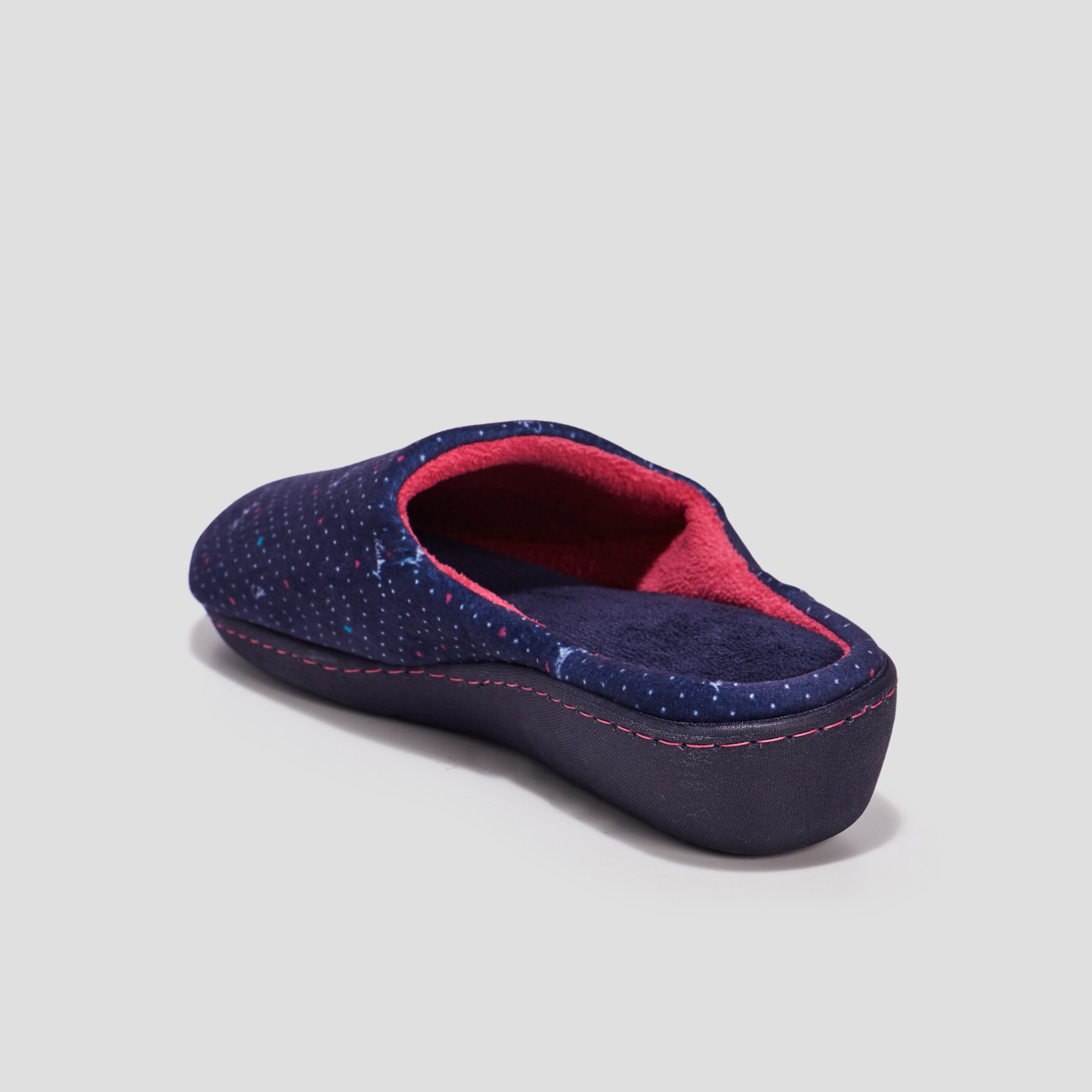 Chaussons mules compensés Isotoner bleu femme | La Halle