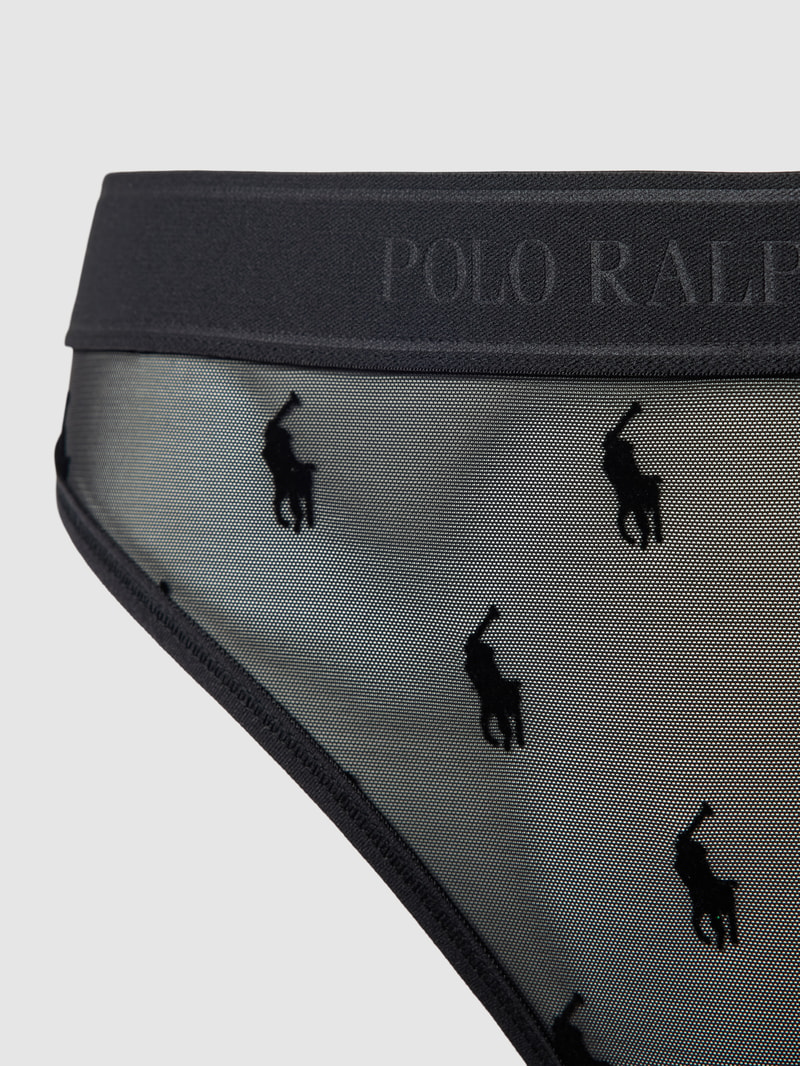 Slip mit Allover-Logo-Muster in schwarz