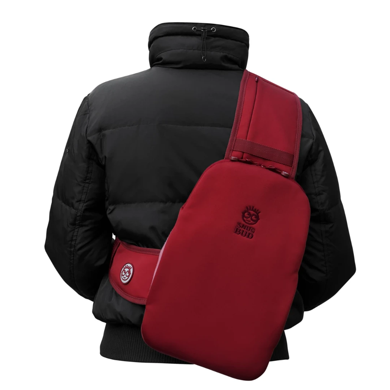 Snugbud Classic rot/rosa Rucksack mit Wärmflasche