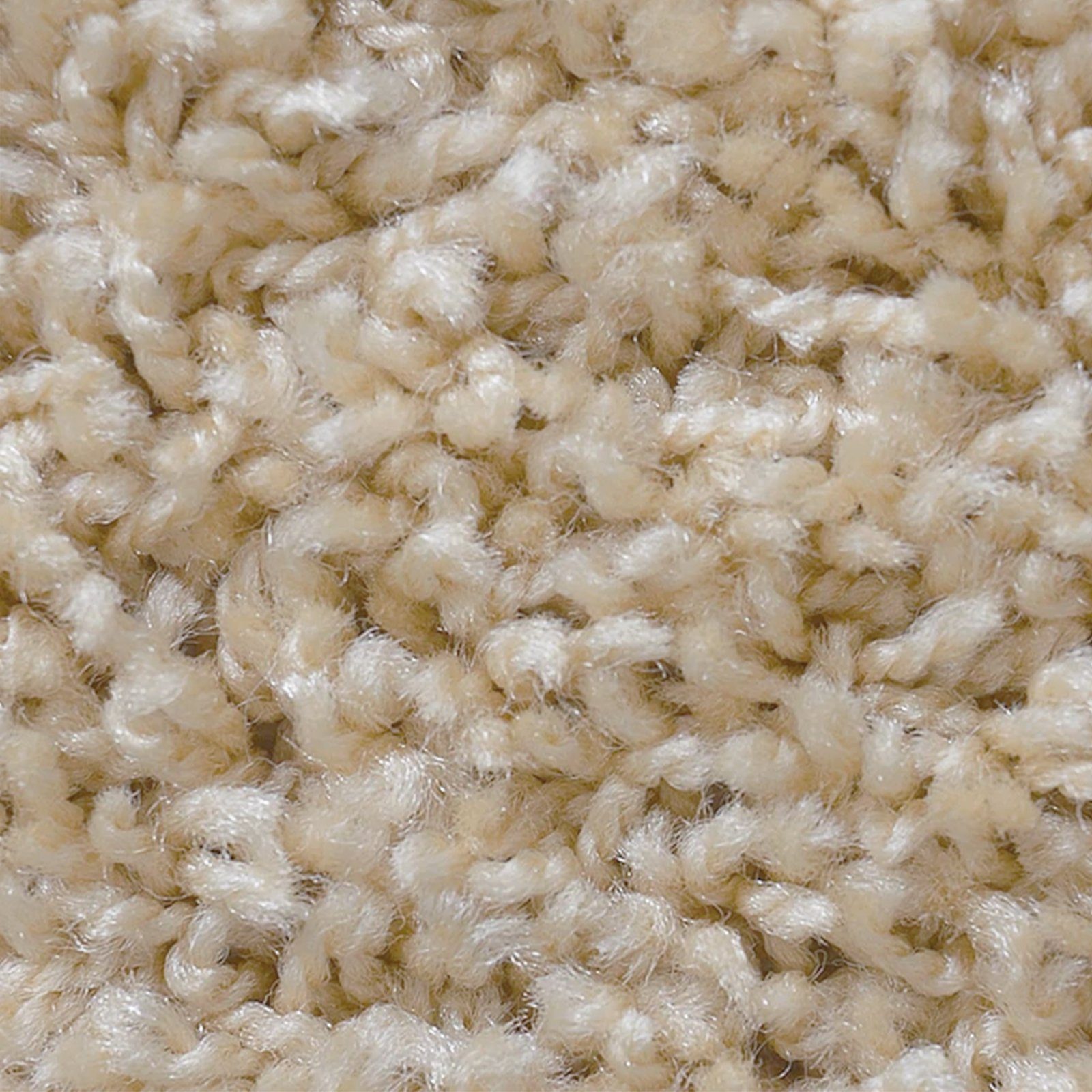 Hochflor-Bettumrandung Barcelona Beige, 3 Größen, Teppichläufer, ideal im Schlafzimmer Floordirekt, Höhe 22 mm, (3-tlg), Shaggy