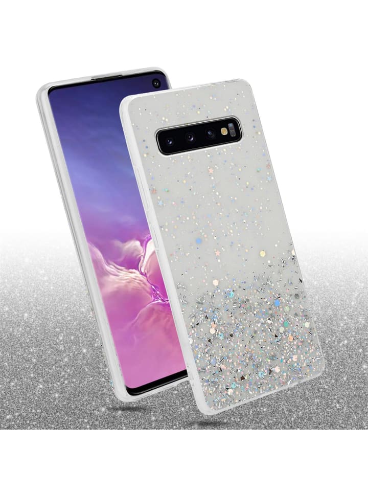 cadorabo Hülle für Samsung Galaxy S10 PLUS Glitter in Transparent mit Glitter günstig kaufen Samsung Galaxy S10
