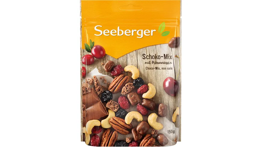 Seeberger Schoko-Mix mit Pekannüssen 150 g