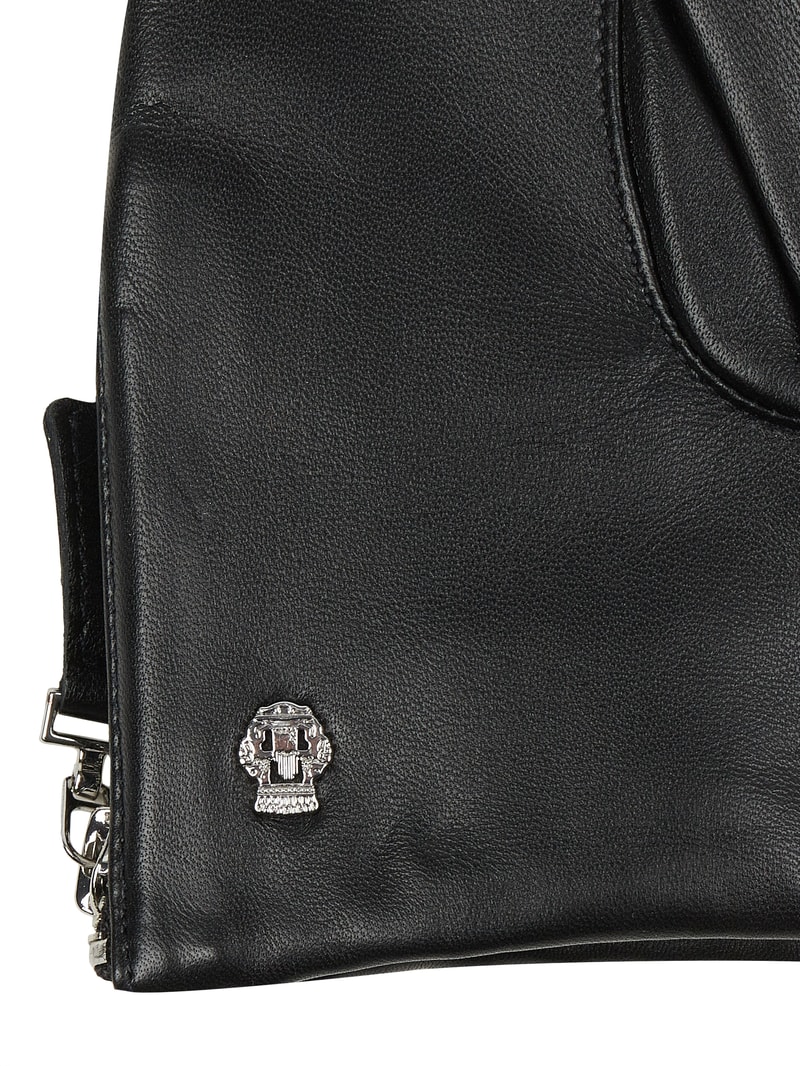 Handschuhe aus Leder in schwarz