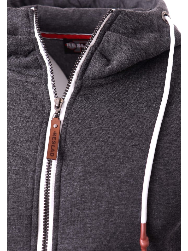 RESLAD Sweatjacke Zipper High in anthrazit günstig kaufen
