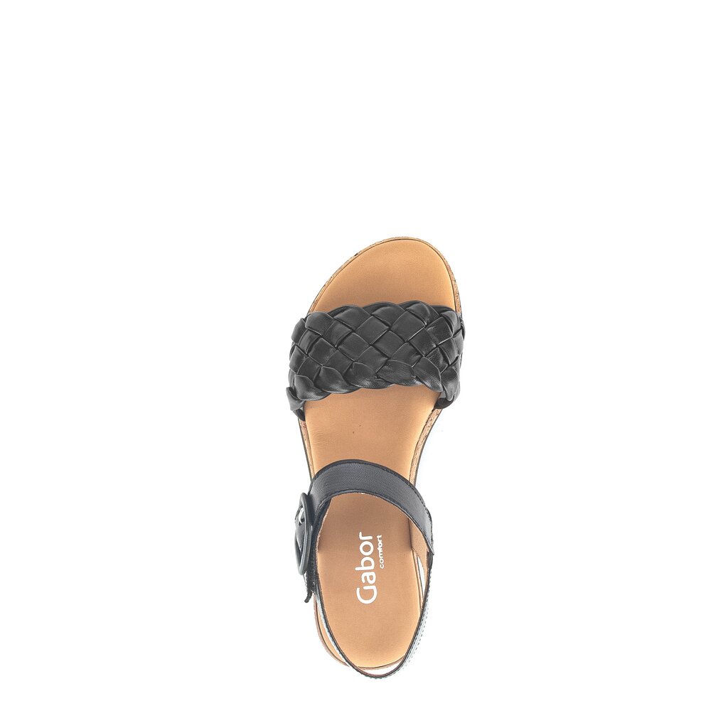 Gabor comfort Keilsandalette schwarz