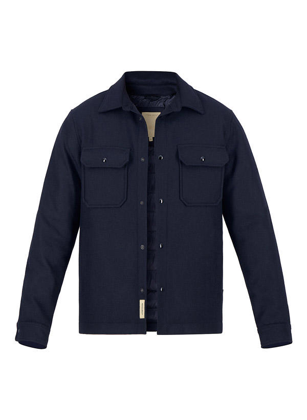 WOOLRICH, Overshirt Alaskan, Wolle, Daunen gefüttert, blau