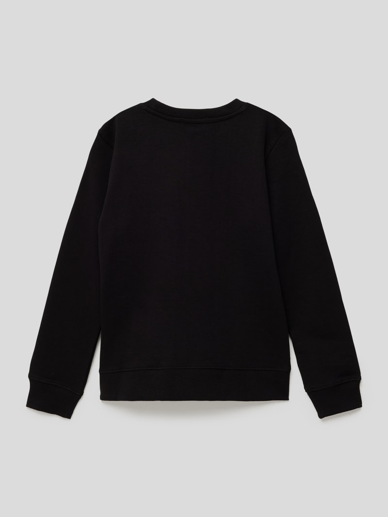 Sweatshirt mit Label-Print 'BOX LOGO' in schwarz