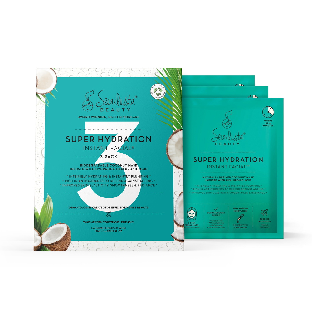 seoulista beauty Seoulista Beauty Super Hydration Instant Facial - Multi Pack 3's Masque visage
