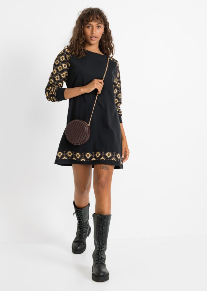 Sweatkleid mit Druck