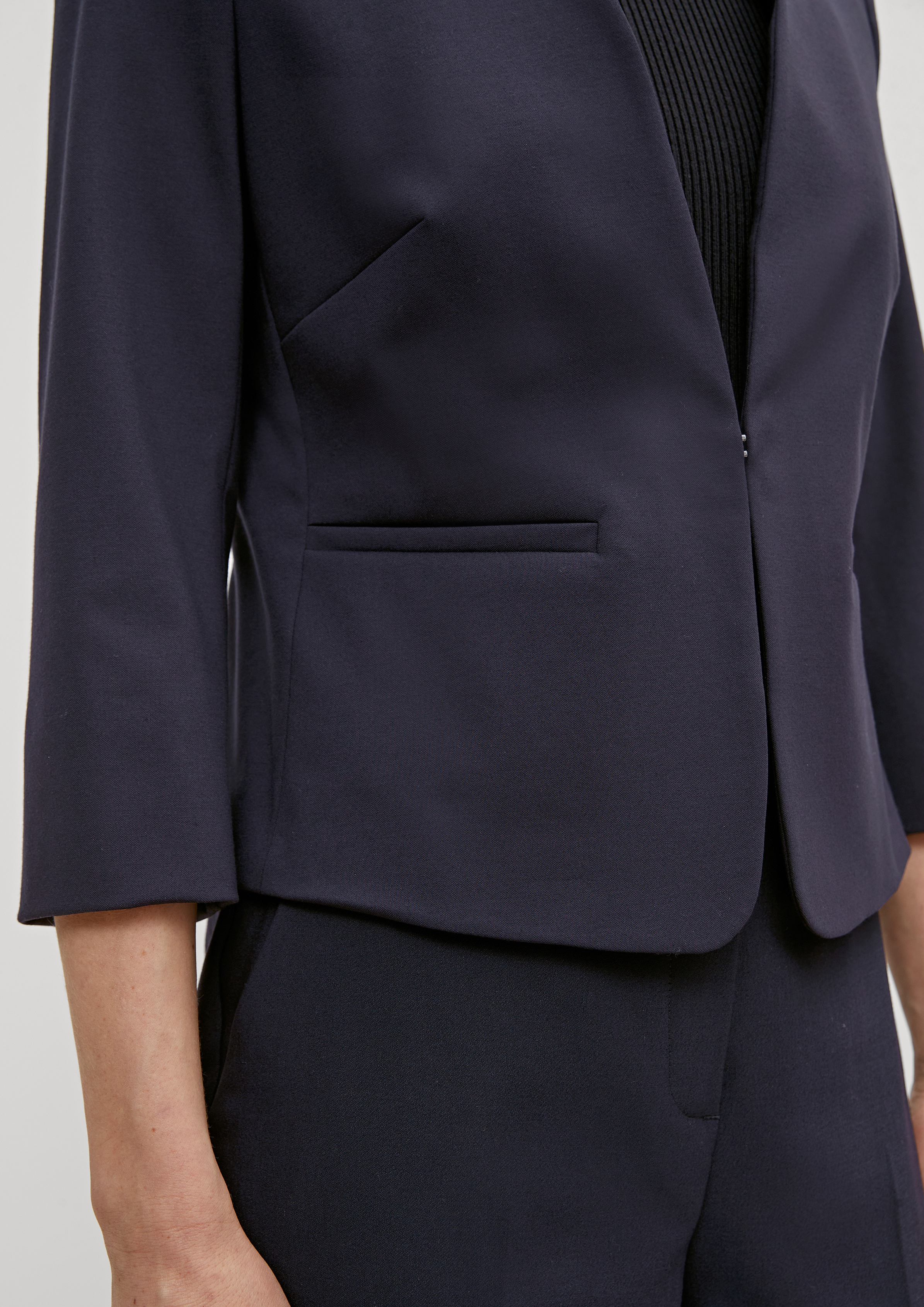 Blazer mit kurzem Schnitt - navy