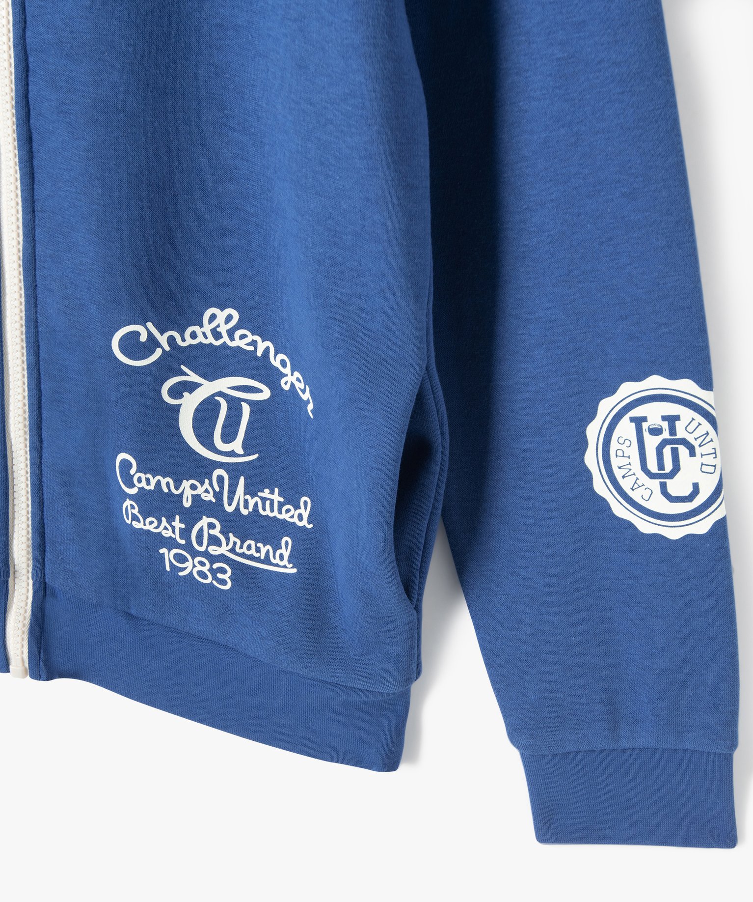 Sweat à capuche zippé imprimé Garçon - Camps United bleu | GEMO