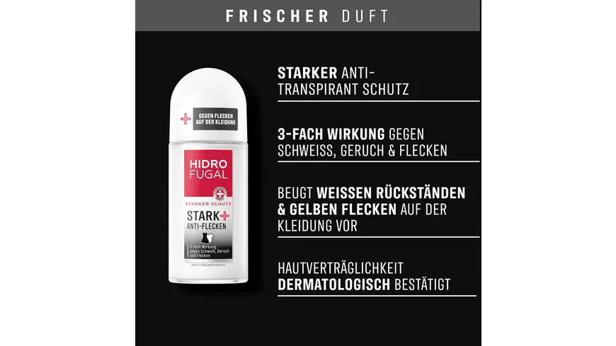 HIDROFUGAL Roll-On Stark & Anti-Flecken Anti-Transpirant 50 ml
