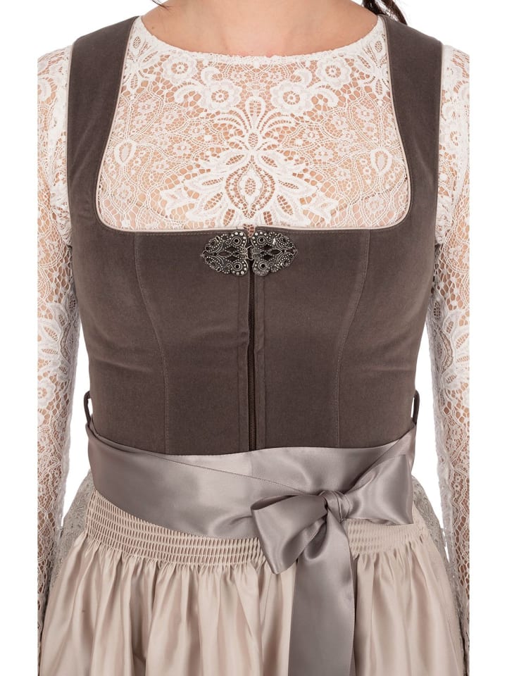 MarJo Midi Dirndl SWANTJE in braun günstig kaufen