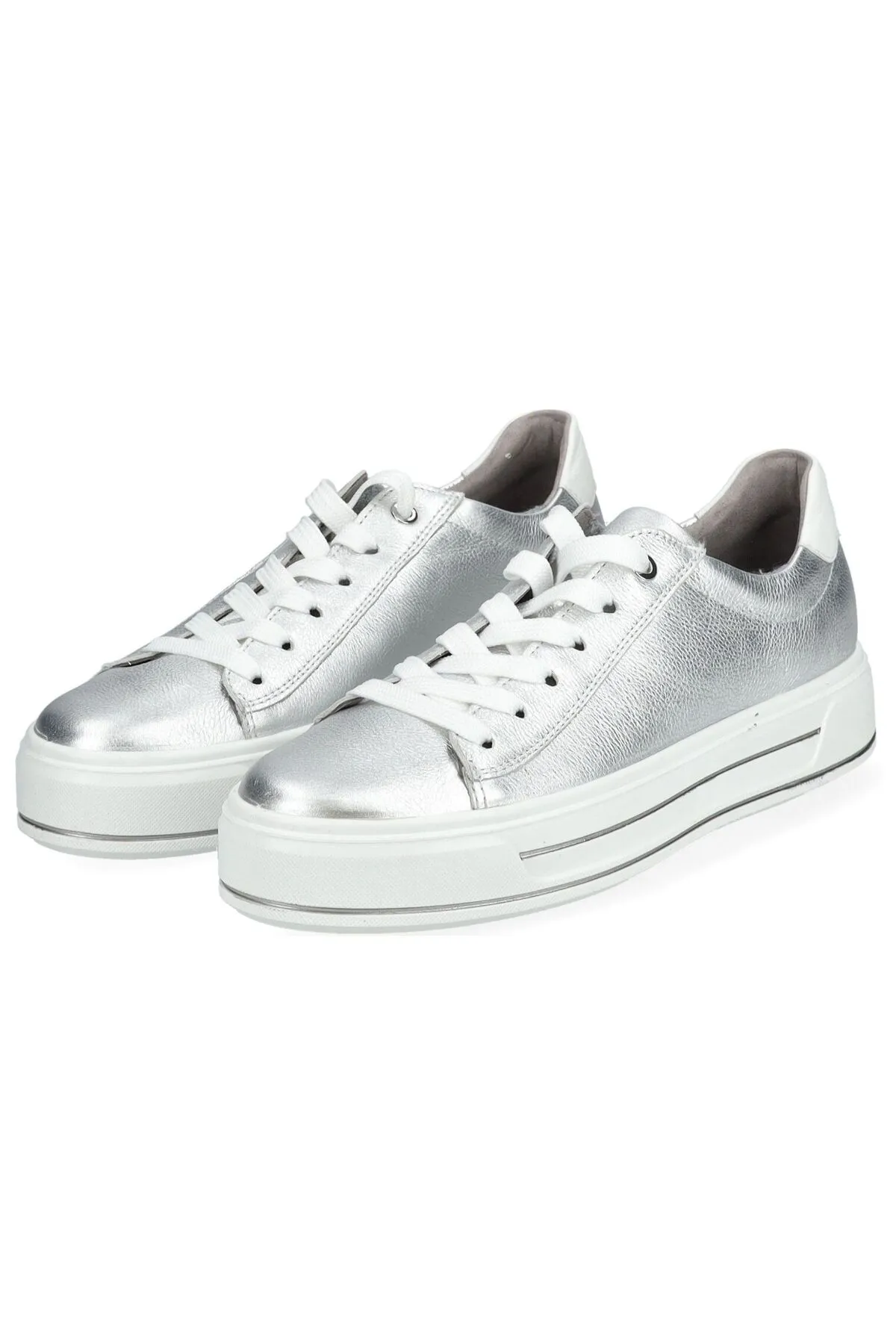 ARA  Sneaker - Silberfarben - Flacher Absatz