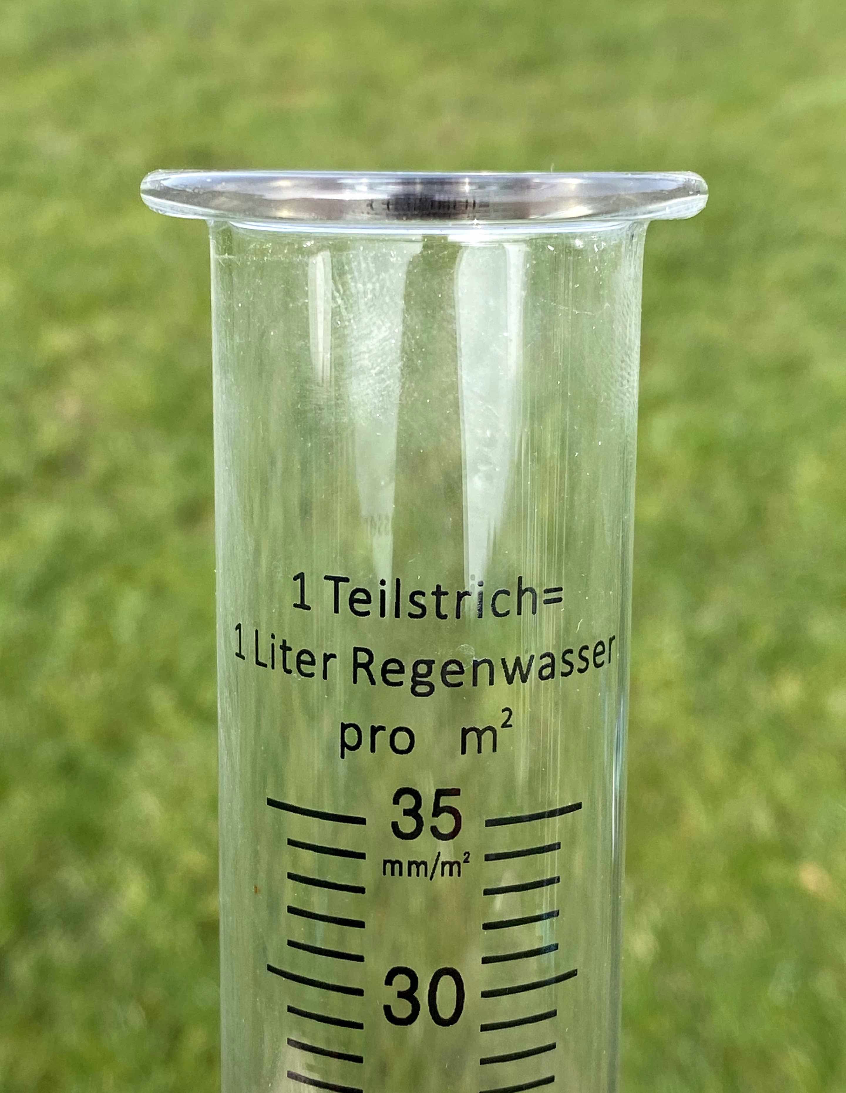 DanDiBo Regenmesser Glas 15 cm bis 35 mm/m² Ersatzglas für Niederschlagsmesser Regenmesser (passend für viele Regenmesser)
