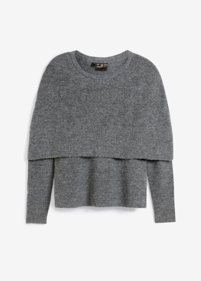 Pullover mit variablem Schal-Element