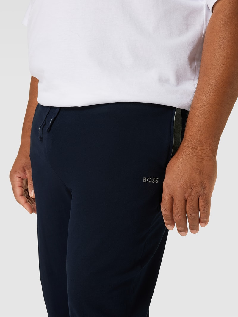 PLUS SIZE Sweatpants mit Logo-Stitching in dunkelblau