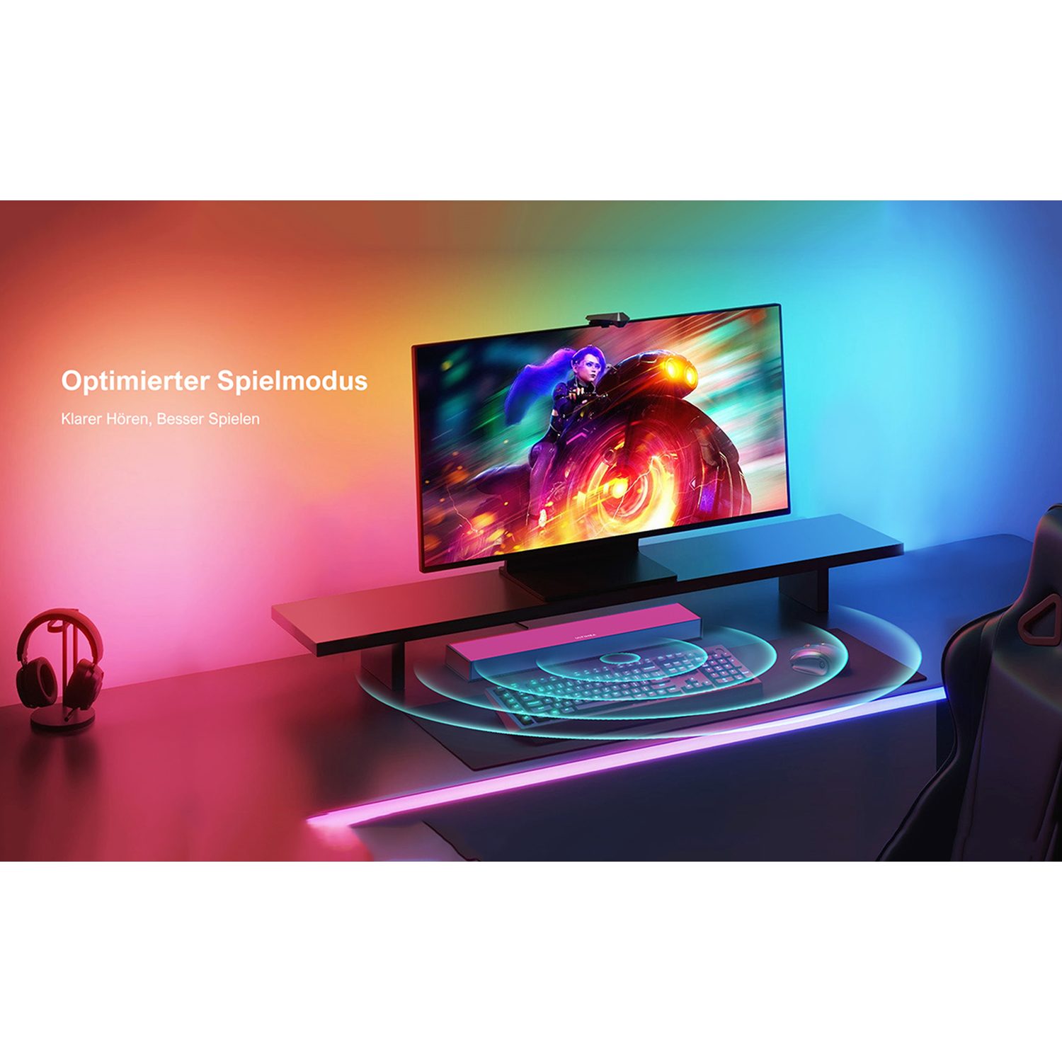 Ultimea Nova S40 2.1 Soundbar (5,25'' Tieftöner, BASSMAX, Schlanken 3,8-cm-Design)