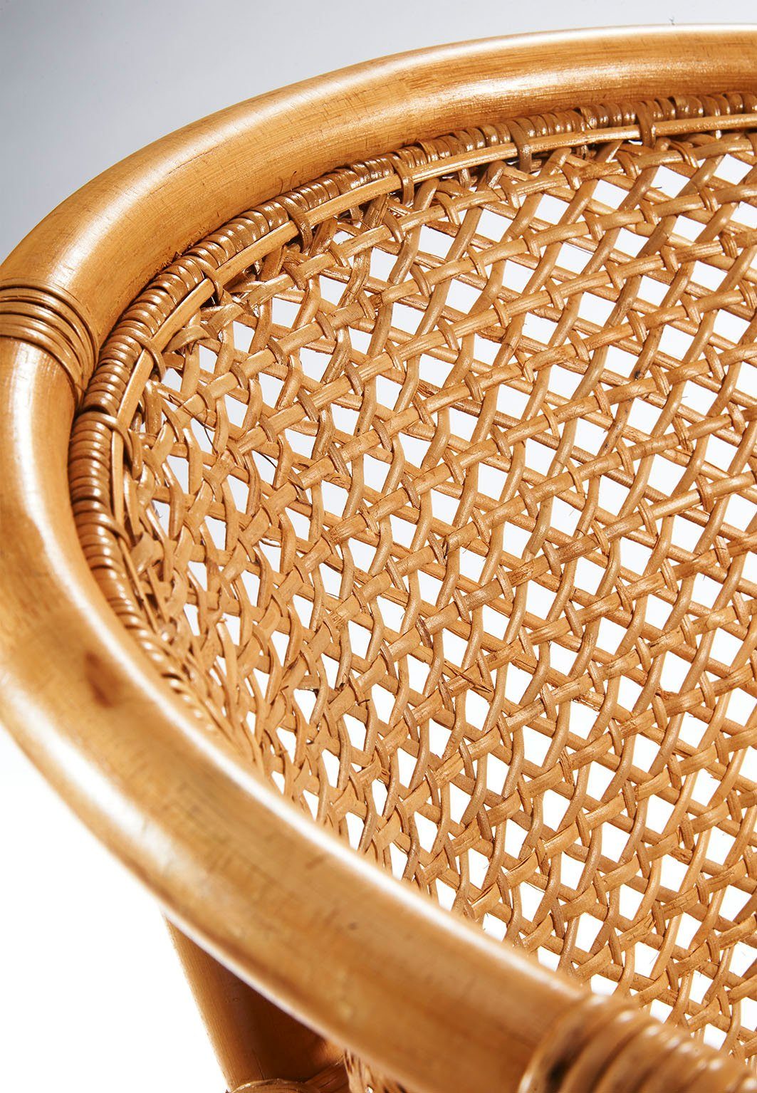 Kobolo Rattanstuhl Stuhl Sessel -NIMES- mit Wiener Geflecht (aus Rattan)