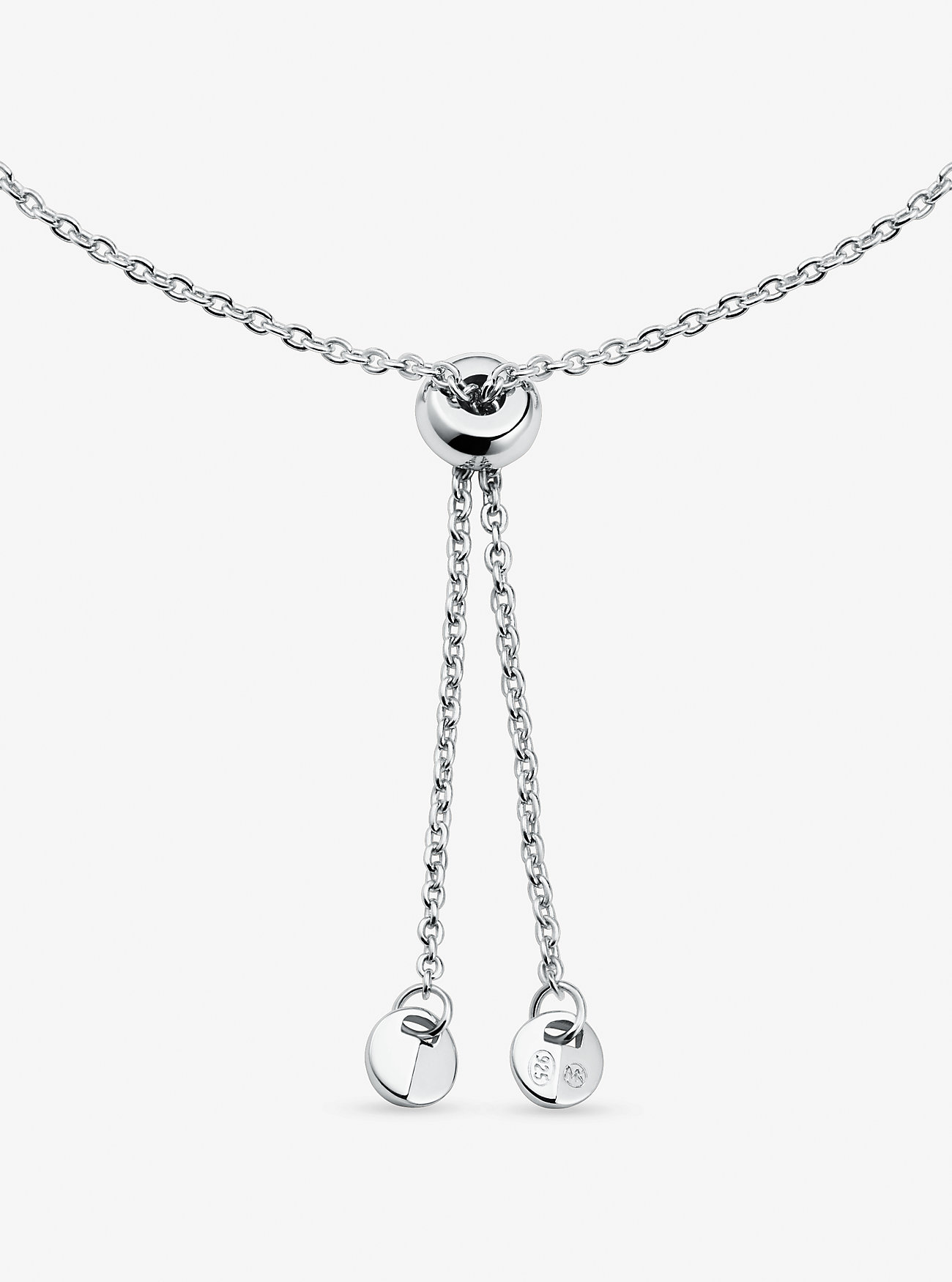 Bracciale scorrevole con logo pavé in argento sterling placcato metalli preziosi - ORO