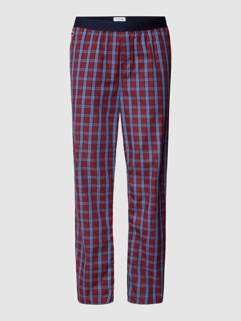 Pyjama-Hose mit Allover-Muster in bordeaux rot
