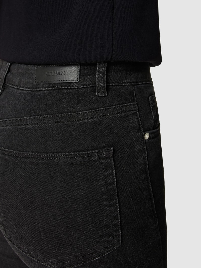 High Waist Skinny Fit Jeans mit Stretch-Anteil in schwarz