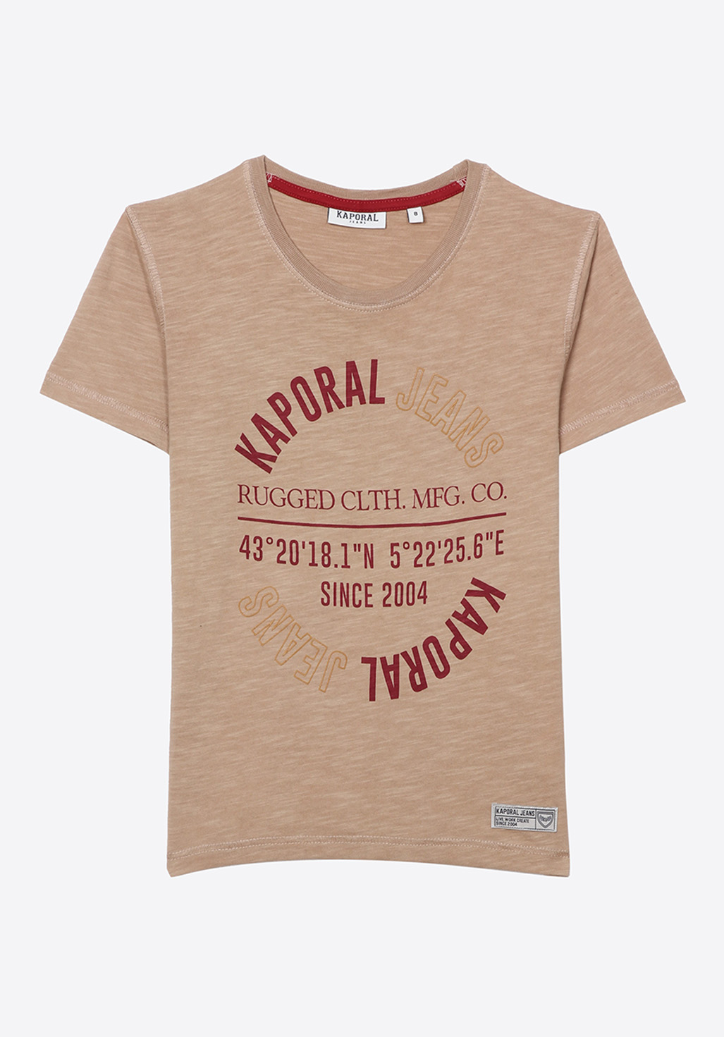REBEL  T-shirt beige chiné garçon en 100% coton