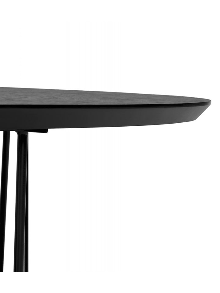 KADIMA DESIGN Salon Couchtisch Oval Esche Schwarz Metall | Modern Elegant in Schwarz günstig kaufen onesize
