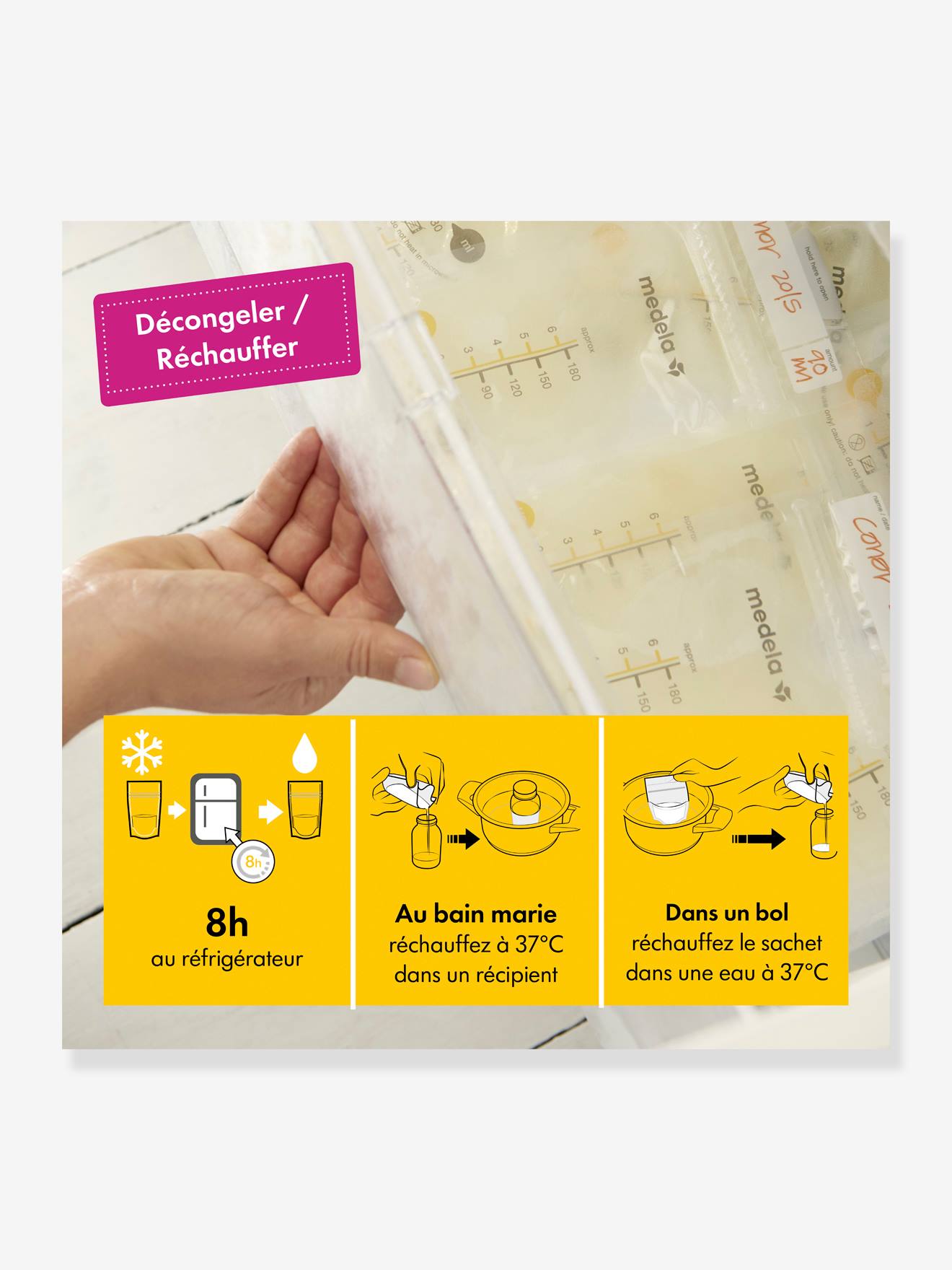 Medela 25er-Pack Muttermilchbeutel PUMP & SAFE MEDELA - transparent
