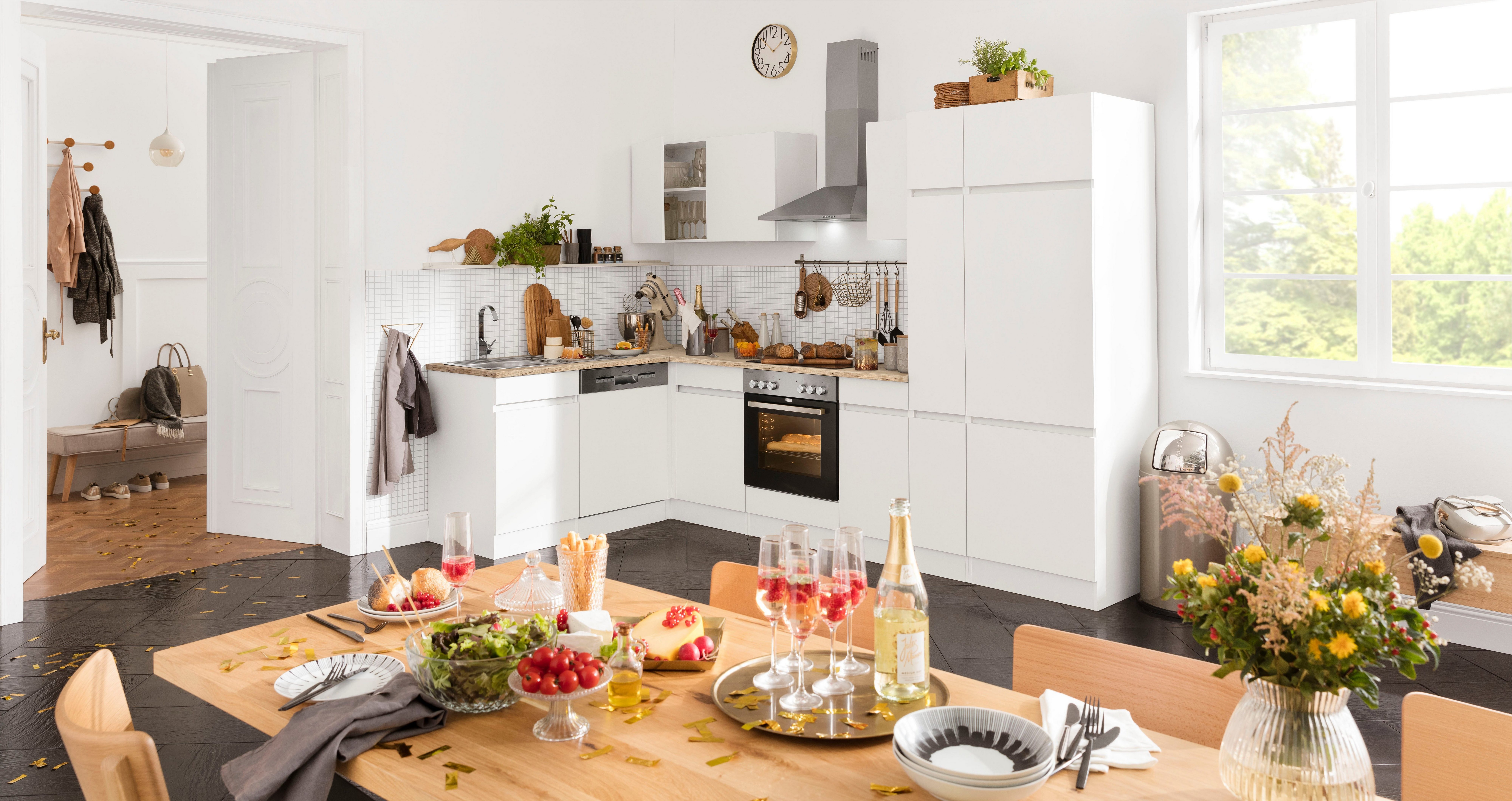 OPTIFIT Winkelküche Roth, ohne E-Geräte, Stellbreite 300 x 175 cm