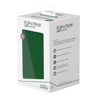 Ultimate Guard Flip`n`Tray 100+ XenoSkin Monocolor - Grün