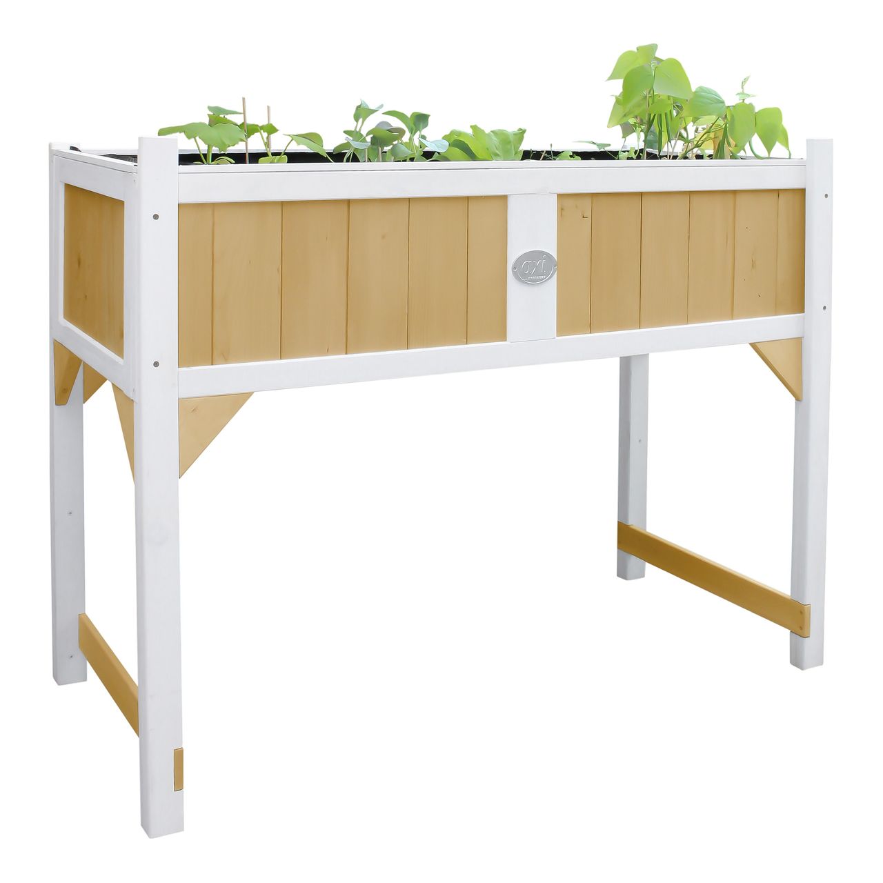 AXI Hochbeet mit gartenvlies Braun/Weiß
