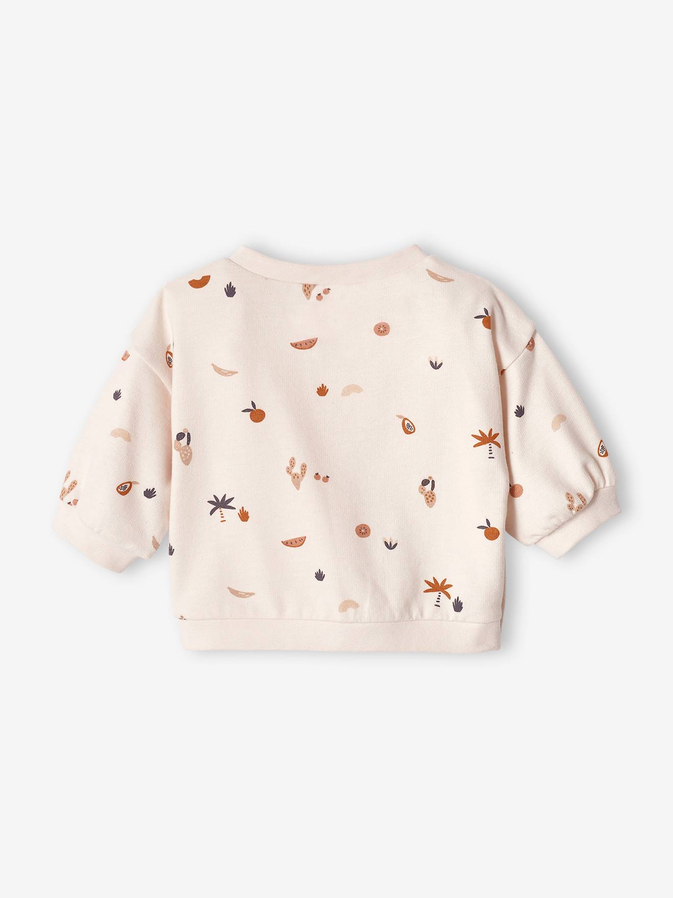 Sweat bébé ouverture devant écru