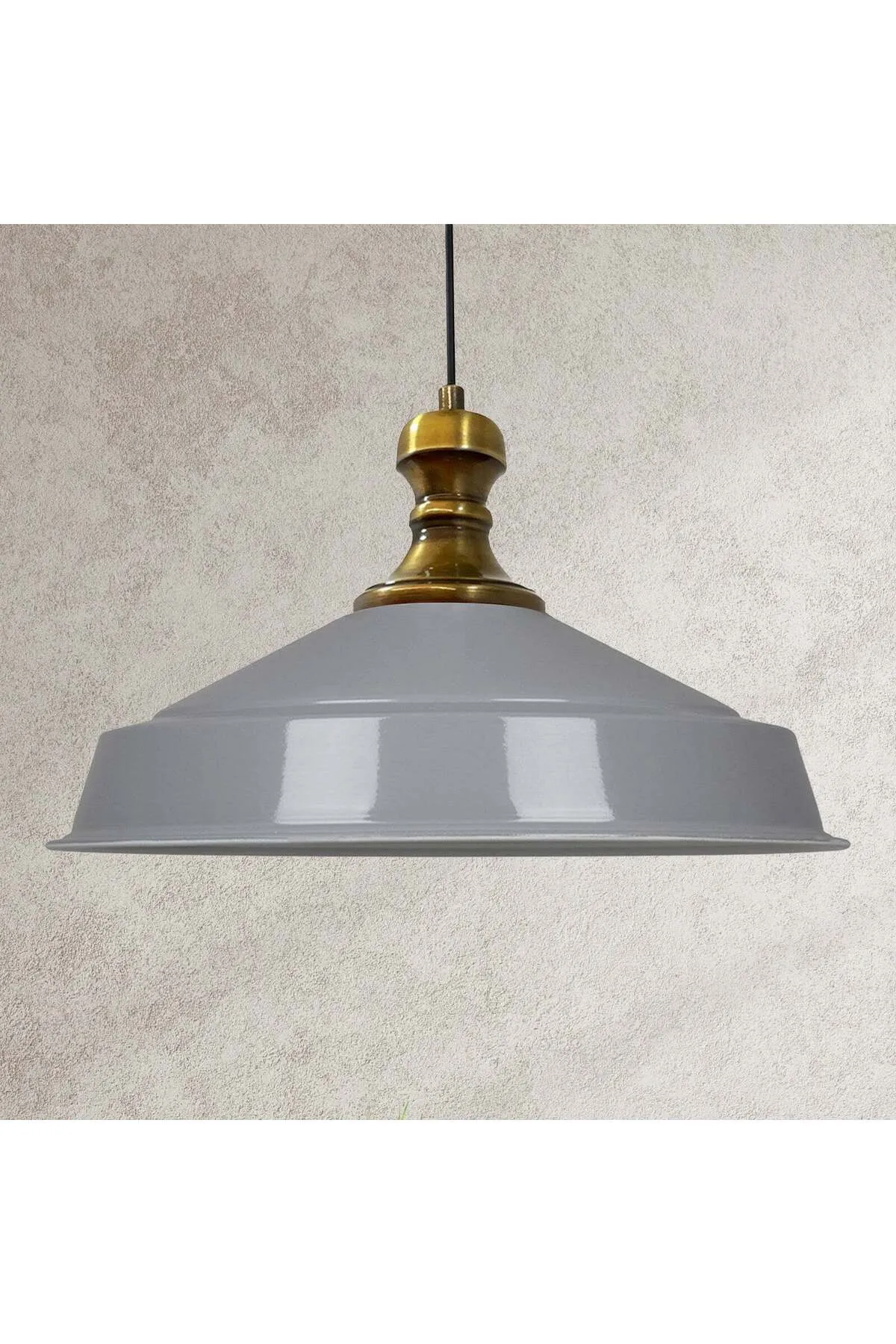 Bamyum  Pendelleuchte Asletl-Knob, Metall, 41 cm, Grau Lampe