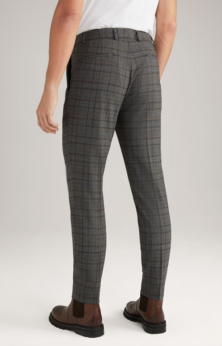 Baukasten-Hose Bird in Grau kariert