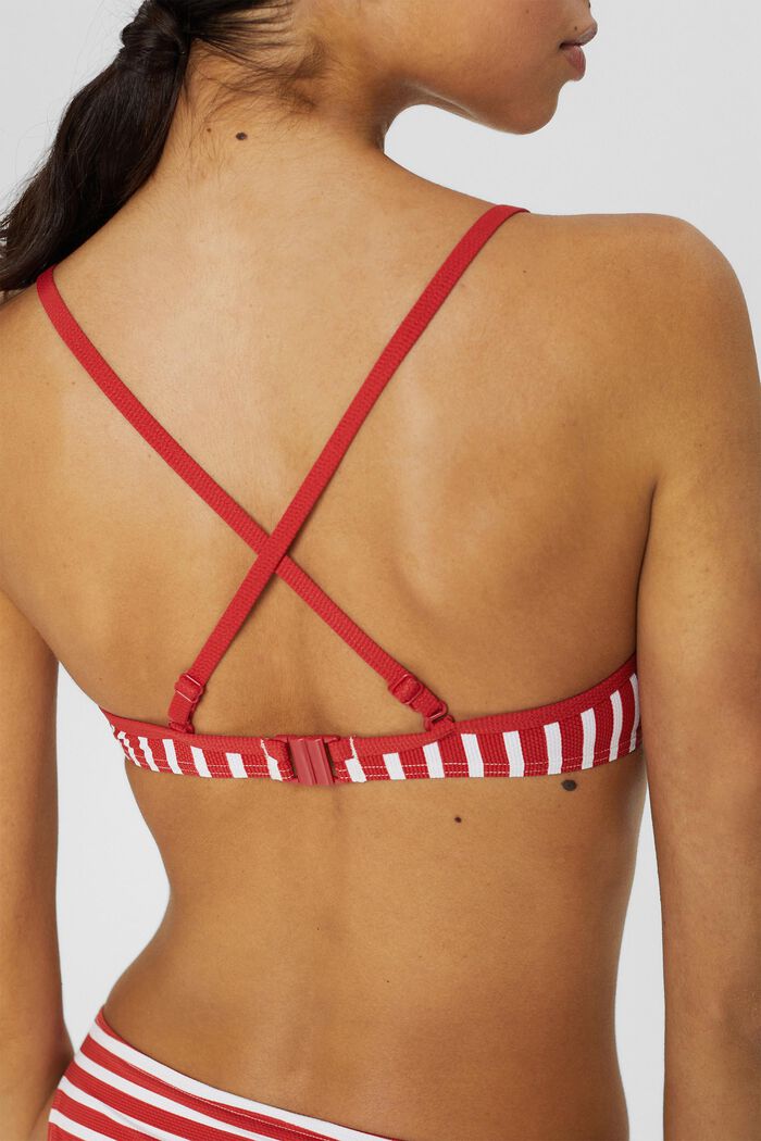 Recycelt: wattiertes Top mit Streifen