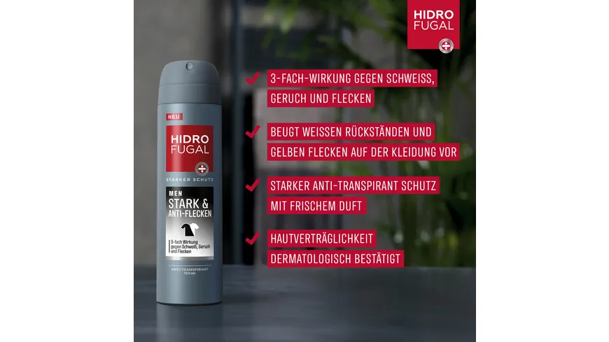 Hidrofugal Men Deo Spray Stark & Anti-Flecken Anti-Transpirant 150 ml