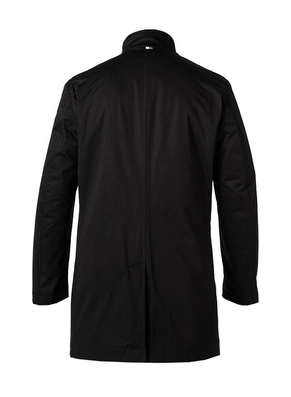 BOSS Black, Mantel, Regular Fit, Baumwolle wattiert, schwarz