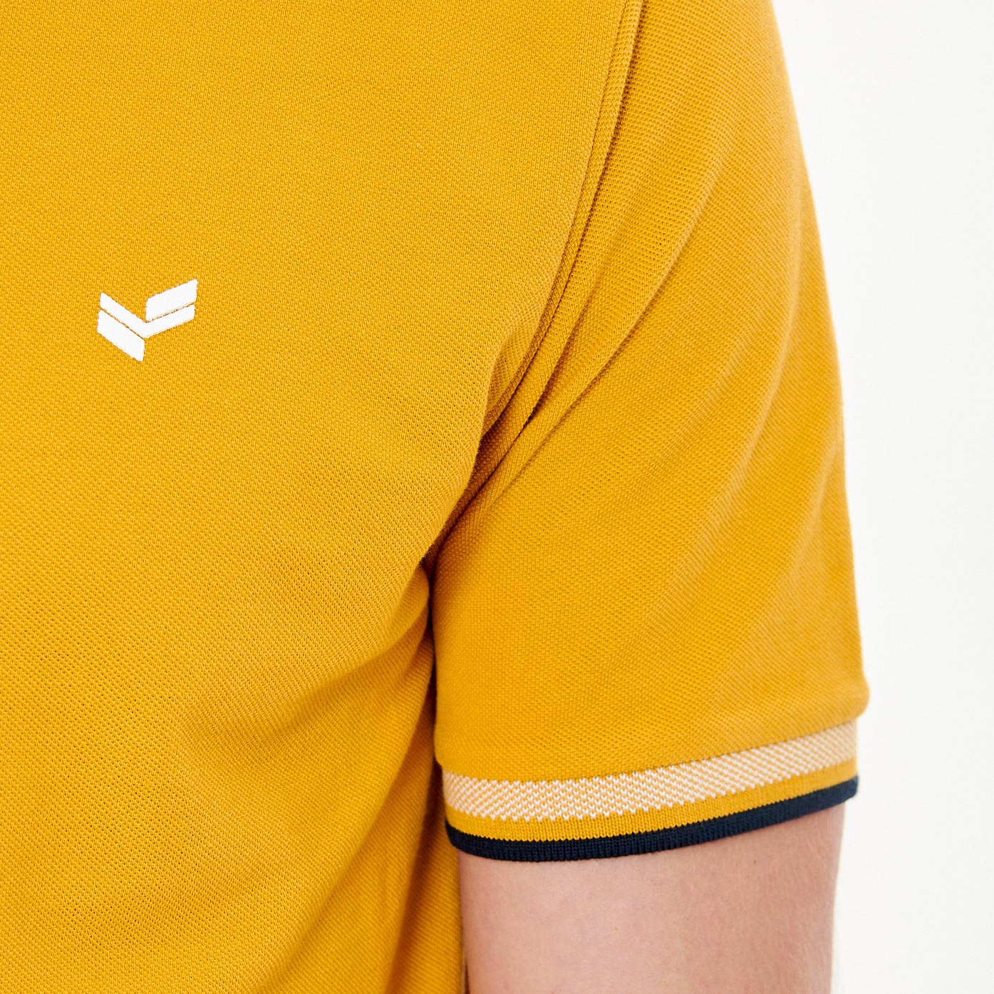 RAYOC  Polo moutarde homme 100% coton bio