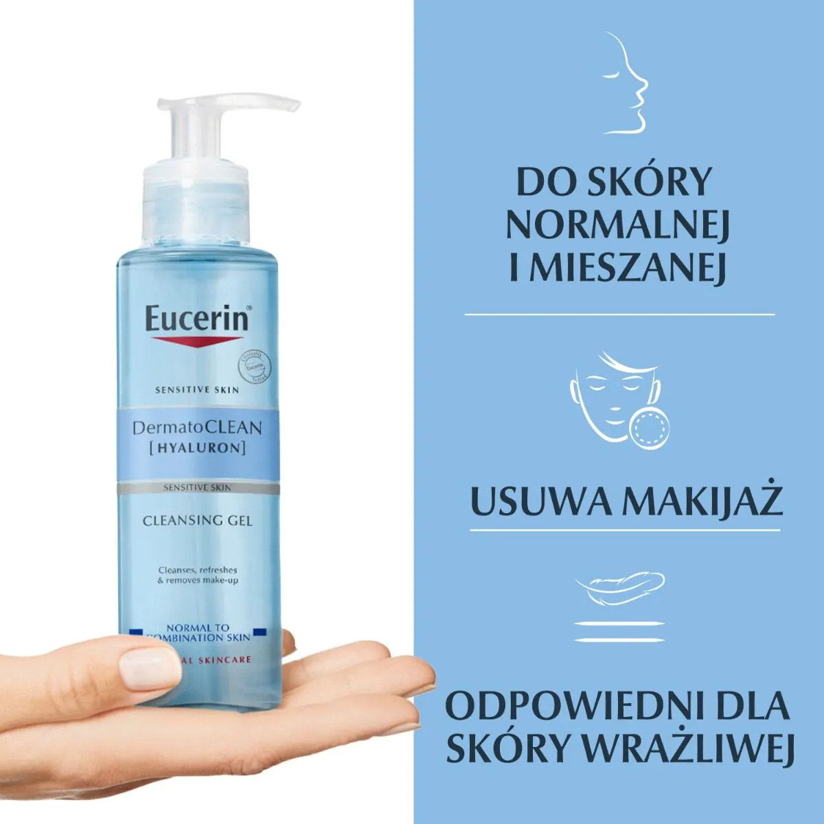 Eucerin Dermatoclean Hyaluron gel za čišćenje lica