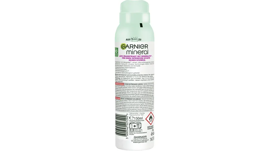 Garnier Mineral Deospray Women Ultra Dry - 48h intensiver Schutz ohne Rückstände für eine sehr langanhaltende Frische 150 ml