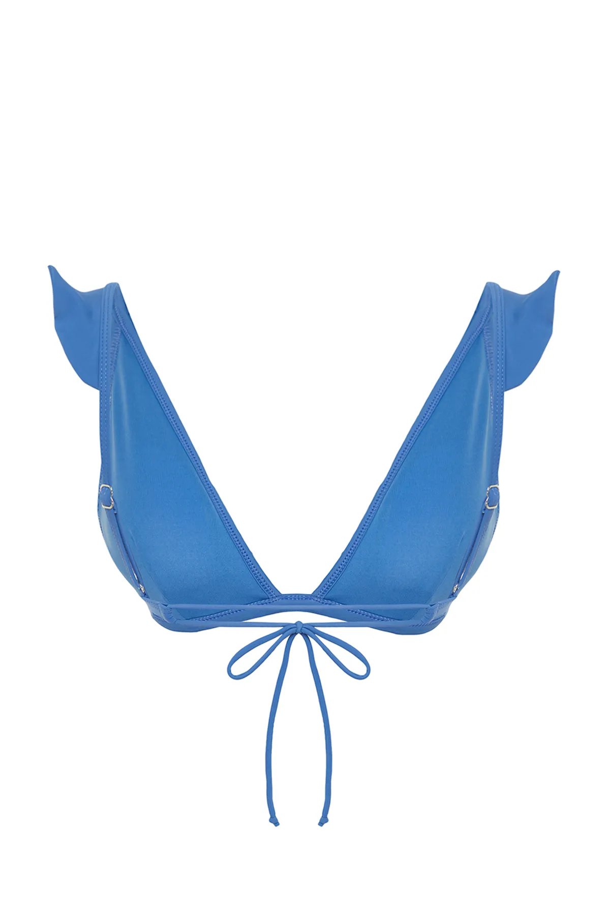 Trendyol Collection  Blaues Triangel-Bikinioberteil mit Rüschen TBESS22BU0023