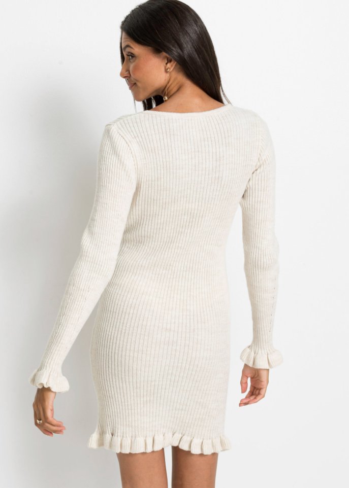 Strickkleid mit Gürtel